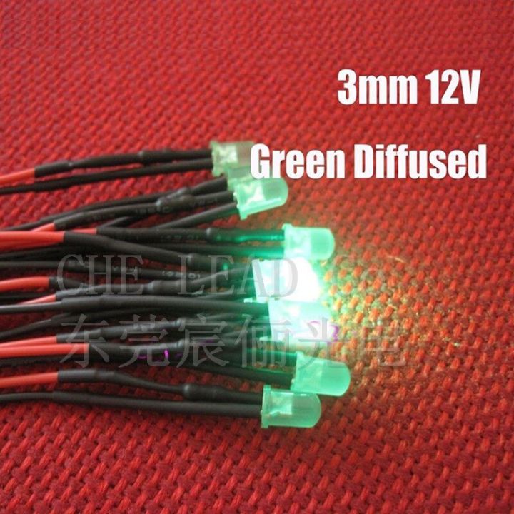 worth-buy-100ชิ้น-dc12v-24โวลต์สีแดงกระจายแบบมีสาย-led-3มิลลิเมตร-led-กลม20มิลลิเมตรลวดชุบสังกะสีแบบมีชุดสัญญาณไฟ-led