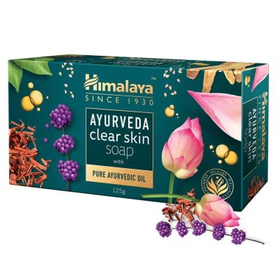Himalaya Ayurveda Clear Skin Soap 125g ลดรอยดำ รอยแดง ออร์แกนิก ให้ความชุ่มชื้น