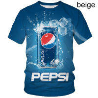 Funny Pepsi Cola 3D Print T-shirt Summer Fashion Men Women Creative O-neck Shirt