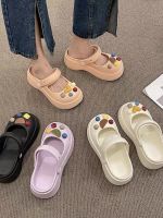 รองเท้าหัวโตปุ๊กปิ๊ก สูง 1 นิ้ว ไซส์36-41 ขนาดปกติ มี 4 สี มีอะไหล่น่ารัก ฟรุ่งฟริ้งมากๆ สินค้าพร้อมส่ง