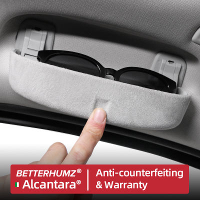 BETTERHUMZ Alcantara รถแว่นตากรณีแว่นกันแดดกล่องเก็บอัตโนมัติภายในแว่นตาที่ใส่บังแดดสำหรับ BMW E46 E90 F20 F30 F10