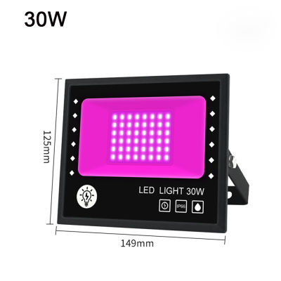 3060100W LED UV Flood Light Ultravilet Fluorescent Curing Floodlight Lamp for Wedding Xmas Halloween Holiday Home Party Decor