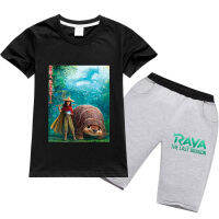 Raya และ Last Dragon ฤดูร้อนกางเกงขาสั้นชุดเสื้อแขนสั้นสำหรับเด็กหญิงเสื้อยืดการ์ตูน All-Match ใหม่แฟชั่นความคิดสร้างสรรค์ RT994A เสื้อผ้าเด็กกีฬา Causal เสื้อยืดแฟชั่นชุด