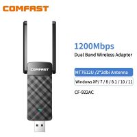 ฟรีไดร์เวอร์1200Mbps 2.4Ghz + 5Ghz แถบคู่ USB 3.0อะแดปเตอร์ Wifi MTK7612U เสาอากาศไวไฟไร้สายการ์ดเน็ตเวิร์กตัวรับสัญญาณพีซีตั้งโต๊ะ