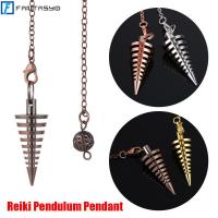 Fantantyo ทองคำสีกุหลาบเครื่องลางของขวัญโซ่ Dowsing Cone Pendule Reiki จี้ลูกตุ้มโลหะบำบัด