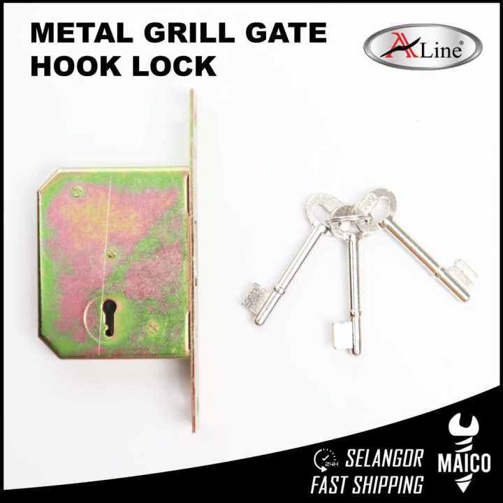 ALINE Sliding Grille Door Hook Lock for Iron Metal Grill Gate Front