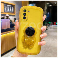 Samsung Galaxy S21อัลตร้า + S21สีลูกอมใส,เคสมือถือมือถือเลนส์ตาโตฝาครอบ Tpu แบบนิ่มพร้อมที่วางตั้งนักบินอวกาศ