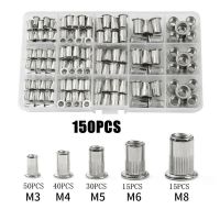 hot【cw】 of 150 M3/M4/M5/M6/M8 304 Rivet Flat Screws