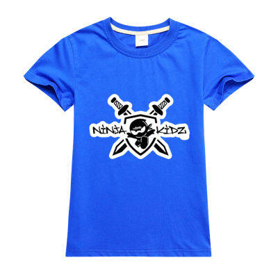 เสื้อตัวบนแขนยาวเด็กผู้หญิงของเด็กผู้ชาย Ninja KIDZ เสื้อยืดเสื้อผ้าเด็กชายการ์ตูนน่ารัก0000ผ้าฝ้ายแขนสั้นฤดูร้อน