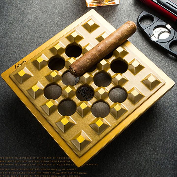lubinski-สแควร์ซิการ์ที่เขี่ยสไตล์นอร์ดิกขนาดใหญ่ผู้ถือซิการ์ท่องเที่ยวโลหะยาสูบสูบเถ้าถาดอุปกรณ์เสริม