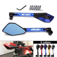 R3 LOGO Motorcycle Rearview Mirror CNC Aluminum View Side Mirrors For YAMAHA R3 YZFR3 YZF-R3 2015 2016 2017 2018 2019 2020