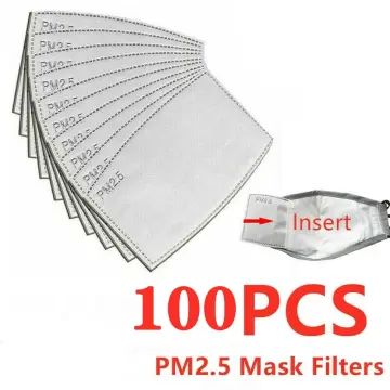 US Stock) 100PCS PM2.5 Activated Carbon Filter Replaceable Anti