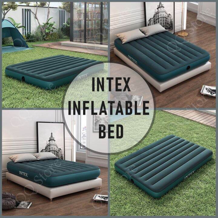 INTEX Inflatable Air Bed Single Queen King Air Pump Mattress Katil