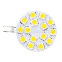 【❂Hot On Sale❂】 yanjina85828158 สีฟ้าสี15led G4 Light หลอดไฟแบบหรี่ได้5050smd 300-330lm 3W แรงดันไฟฟ้า Ac/Dc10-30v สำหรับเรือเรือรถยนต์5ชิ้น/ล็อต