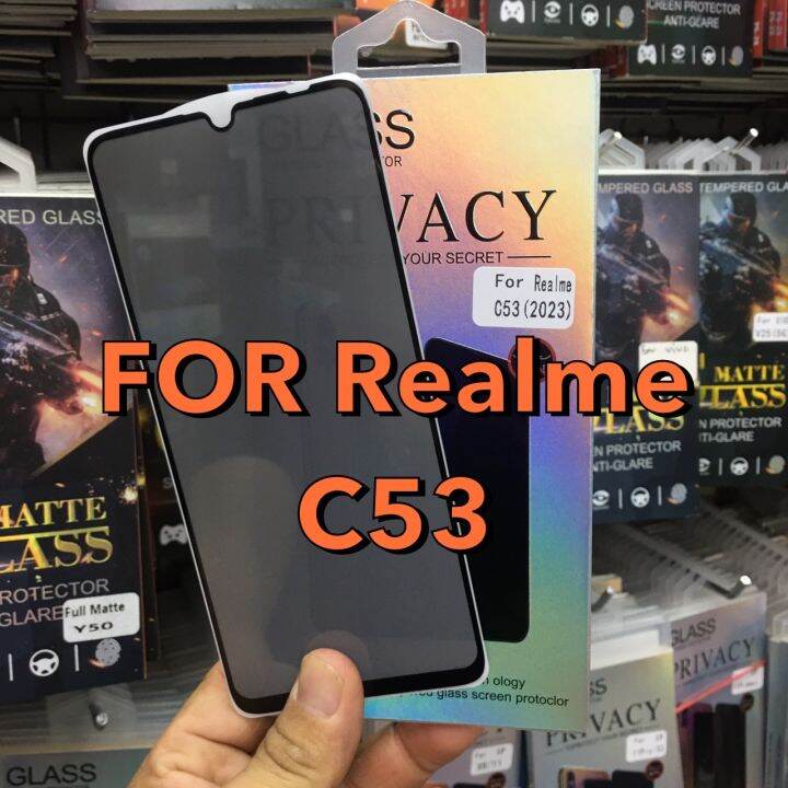 realme-c55-10t-c53-c51privacy-glass-ฟิล์มกระจกนิรภัยกันรอยแบบเต็มจอ-ฟิล์มกันมอง-privacy