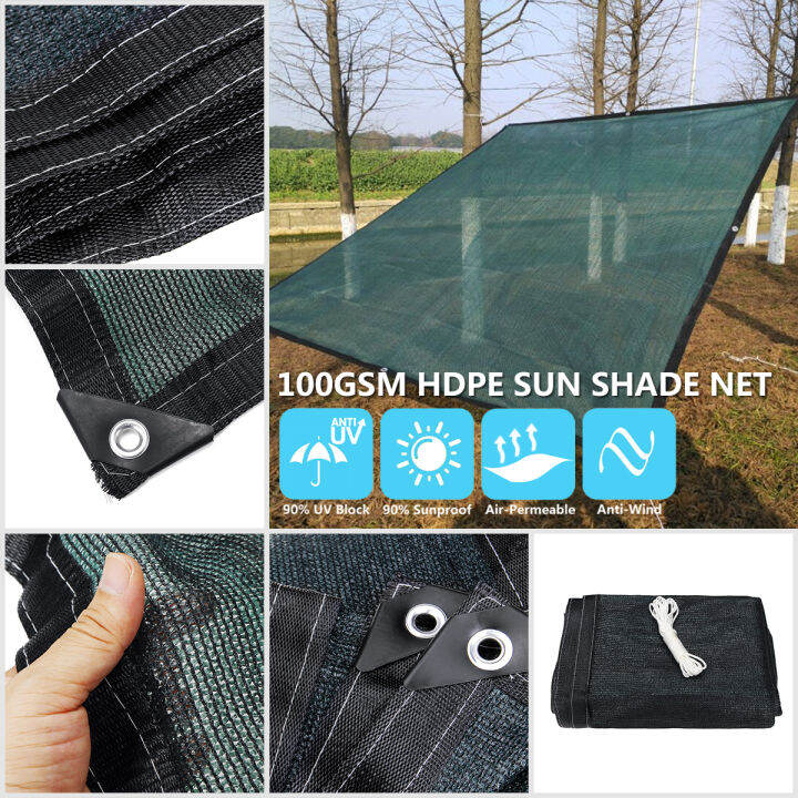 100G 6sts Home Garden UV Block Sun Shade Sail Square Outdoor Patio Yard ...