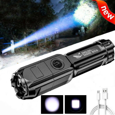Powerful LED Flashlight Lumen Tactical Flashlights Rechargeable USB 18650 Waterproof Zoom Fishing Hunting LED Flashlight