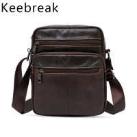 Keebreak ใหม่กระเป๋าหนังแท้สำหรับผู้ชายกระเป๋าสะพาย C Rossbody ธรรมชาติ Cowhide ธุรกิจชาย Messenger ขนาดเล็กบุรุษชายกระเป๋า