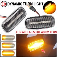 8n0ไฟแสดงสถานะทิศทางแบบไดนามิก2X ด้านข้างไฟ Led 949 127a สำหรับ Audi A3 S3 8L 00-03 A8 D2 99-02 Tt 8N 00-06