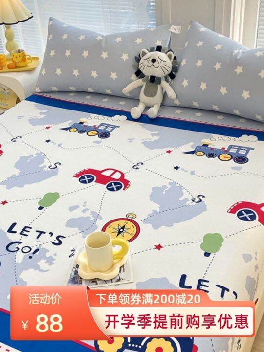 ready-d-sheet-one-piece-pure-ildrens-cartoon-boy-sgle-summer-quilt-sgle-car-r-excavator-ctom