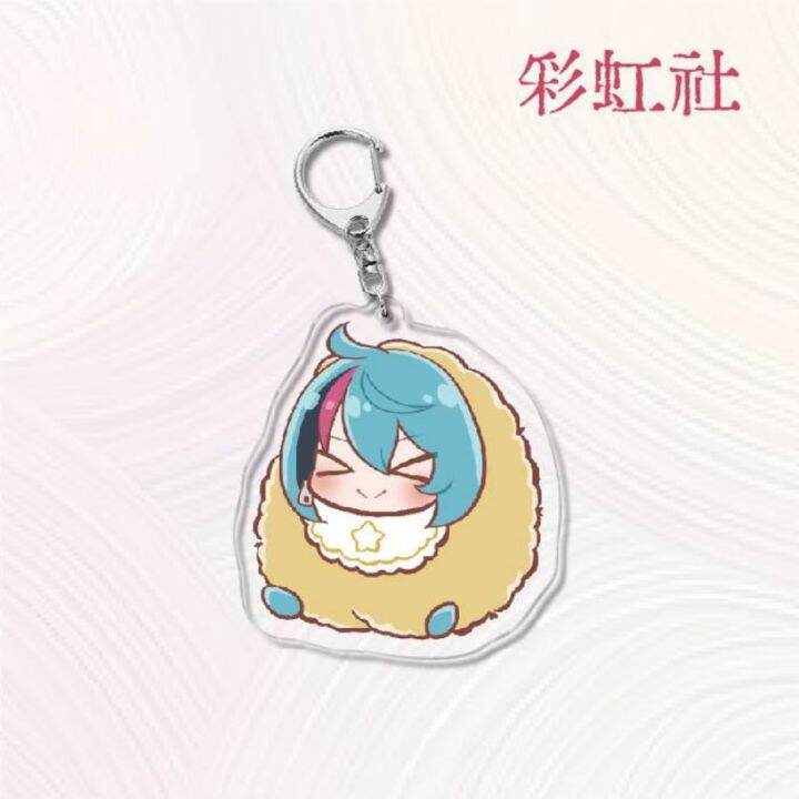 nijisanji-en-anime-keychain-women-selen-tatsuki-rosemi-lovelock-petra-gurin-key-chain-man-acrylic-japan-keyring-pendant-ornament-key-chains