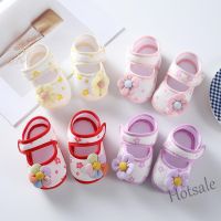 【hot sale】 ❀✻✠ C19 Baby Girl Canvas Shoes Newborn Crib Flower Princess Learning Walking