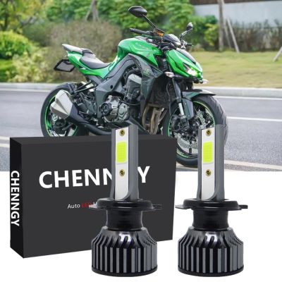 New ชุดหลอดไฟหน้า LED P1 12-24V 6000K สีขาว สําหรับ Kawasaki Z1000 2003-2013 KLR650 2008-2017 1 คู่