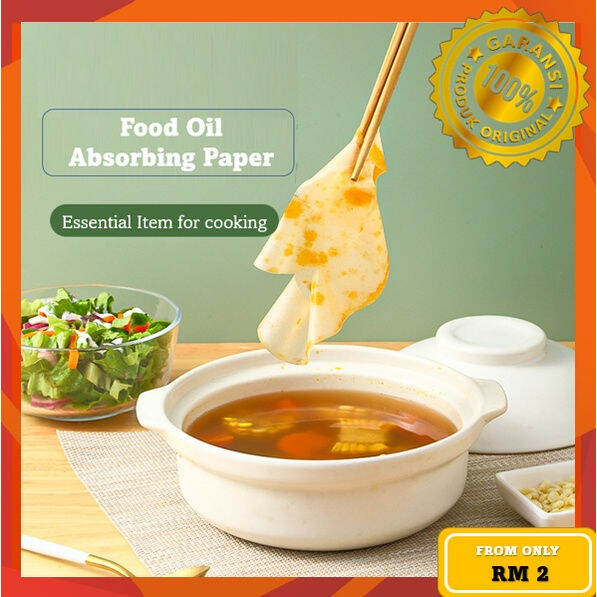12 Pcs Food Oil Absorbing Paper Disposable Nontoxic Soup Oil Absorbing