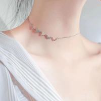 Fashion necklace สร้อยคอเงินแท้925 เวอร์ชั่นเกาหลีแฟชั่น Style รูปแบบใหม่ (สินค้าพร้อมจัดส่ง)