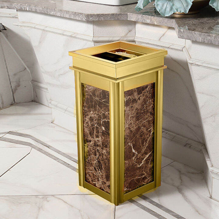 Cigarette Trash Can Waste Receptacle Bin Big Hotel Luxury Garbage Bin