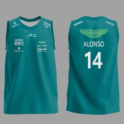 Aston Martin F1 Team 2023 Summer New Vest Formula One Racing Driver Alonso New Design Men 39;s Sports Quick-drying Vest Large size