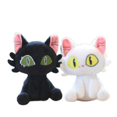Wholesale 24Pcs/Lot 10Cm Hot Anime Suzume No Tojimari Plush Toys Cute White Cat Black Cat Stuffed Pendants Keychain Party Gifts