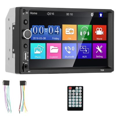 1 Set 7Inch Car Touch Screen MP5 Player Wireless CarPlay Bluetooth MP5 7520 Black