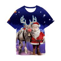 【CW】 Children  39;s T Shirts Christmas Family Pack Santa Claus 3D Printed T Shirts Boys Girls Clothes