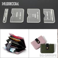 【CW】℡  NUBECOM 4pcs Wallet Template Leather Business Card Holder Working Outils