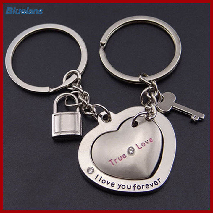 bluelans-1-คู่หัวใจรักใหม่ล็อค-keyfob-คู่รักคู่รักของขวัญ