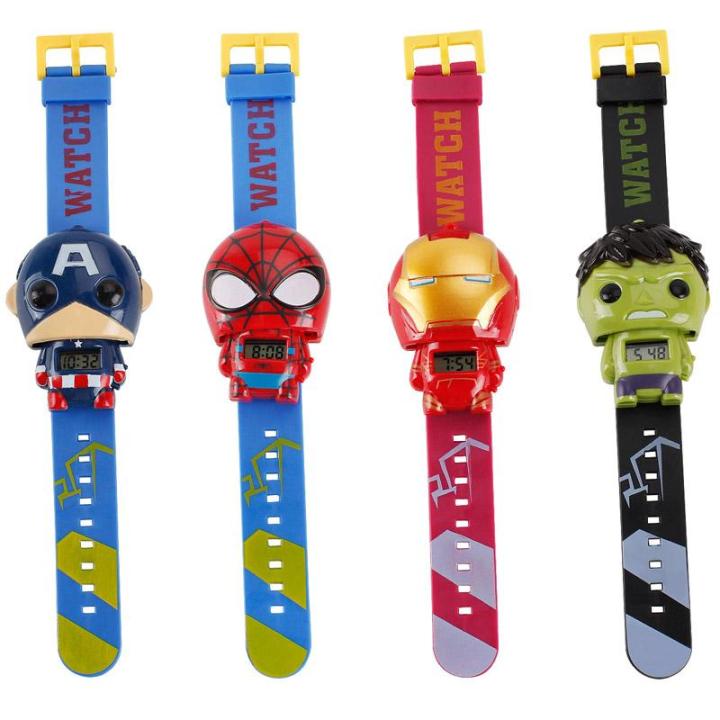 children-cool-cartoon-movie-figure-electronic-watch-with-light-kid-toy