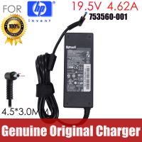 4.5x3 4.62A 19.5V ของแท้ Charger Laptop 0อะแดปเตอร์ AC มมสำหรับอุปกรณ์เติมหมึก HP 14-J122tx J101tx J103tx 14-U004TX U206TX U207TX U204TX