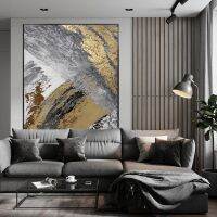 【CW】 High-End Hand-Painted Gold Painting Texture for Luxury Room Aisle Bedroom Wall