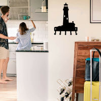 Lighthouse Key Rack Hanger 6 inch Wide Metal Wall Art