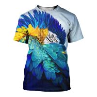 T SHIRT -  （ALL IN STOCK）  Summer 3D printed parrot and animal short sleeved t-shirt, fashionable Harajuku street  t-shirt   (FREE NICK NAME LOGO)