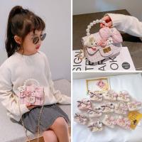 Childrens Bag Summer Messenger Bag Little Girl Bag Princess Fashion Cute Girl Pearl Baby Handbag 【APR】