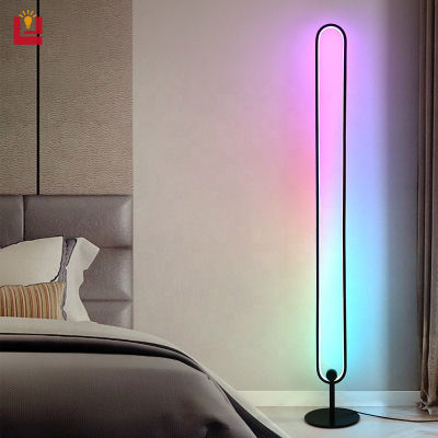 โคมไฟตั้งโต๊ะ LED RGB ปรับแสงไฟได้ ไฟติดห้องนอน ของตกแต่งห้อง ไฟ LED ห้องนั่งเล่น คมไฟตั้งพื้น โคมไฟตั้งพื้น Floor lamp โคมตั้งพื้นแบบอัพไลท์ ไ โคมไฟโรแมนติก