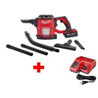 Milwaukee M18VC เครื่องดูดฝุ่น พร้อมแบต 4ah 1ก้อน และแท่นชาร์จ 1เครื่อง