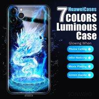 【อิเล็กทรอนิก Flash Nana Ko 】เคสโทรศัพท์มังกรเรืองแสงสำหรับ P40 HUAWEI P30 P50 Mate30โปร40 Pro Plus Nova 7 8 9 Pro อุปกรณ์เสริมที่ทนต่อการตก