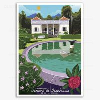 Carteles De Viaje Vintage De La Isla De Reunión Francesa,Pinturas En Lienzo,imágenes Artísticas ผนัง Modulares Para Decoración Del Hogar De La Sala De Estar ผ้าใบพิมพ์1ชิ้นภายในกรอบหรือไร้กรอบ (ขนาดของภาพสามารถปรับแต่งได้)