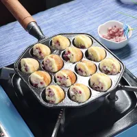 SHIPANFU Đồ Dùng Nhà Bếp Nấu Ăn Nhật Bản 14 Khoang Khay Nướng Bánh Dụng Cụ Làm Takoyaki Dụng Cụ Nấu Ăn Dụng Cụ Nấu Ăn Dụng Cụ Nấu Ăn Chảo Takoyaki