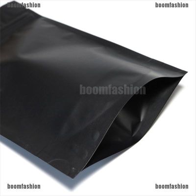 [boomfashion] 100pcs Matte Black Heat Selfseal Bags Resealable Zip Lock Packaging Bags