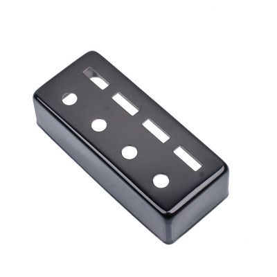6Pcs Brass Bass 4 String Humbucker Pickup Covers 68*29mm with Metal Spacers and Metal Slugs - Black-Chrome-Gold