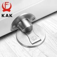 KAK Stainless Steel Door Stopper Silver Nail-free Magnetic Door Holders Wind-proof Water-proof Door Stops Hidden Door Hardware Decorative Door Stops